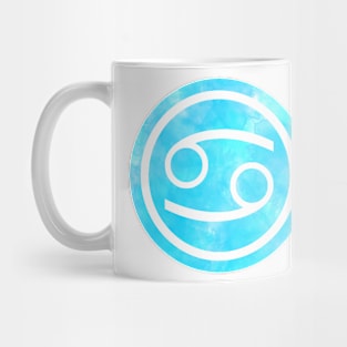 Blue Watercolor Zodiac - Cancer Mug